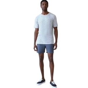 Faherty‎ Men's Sunwashed Short Sleeve T-Shirt Heather Gray Blue Stripe XXL